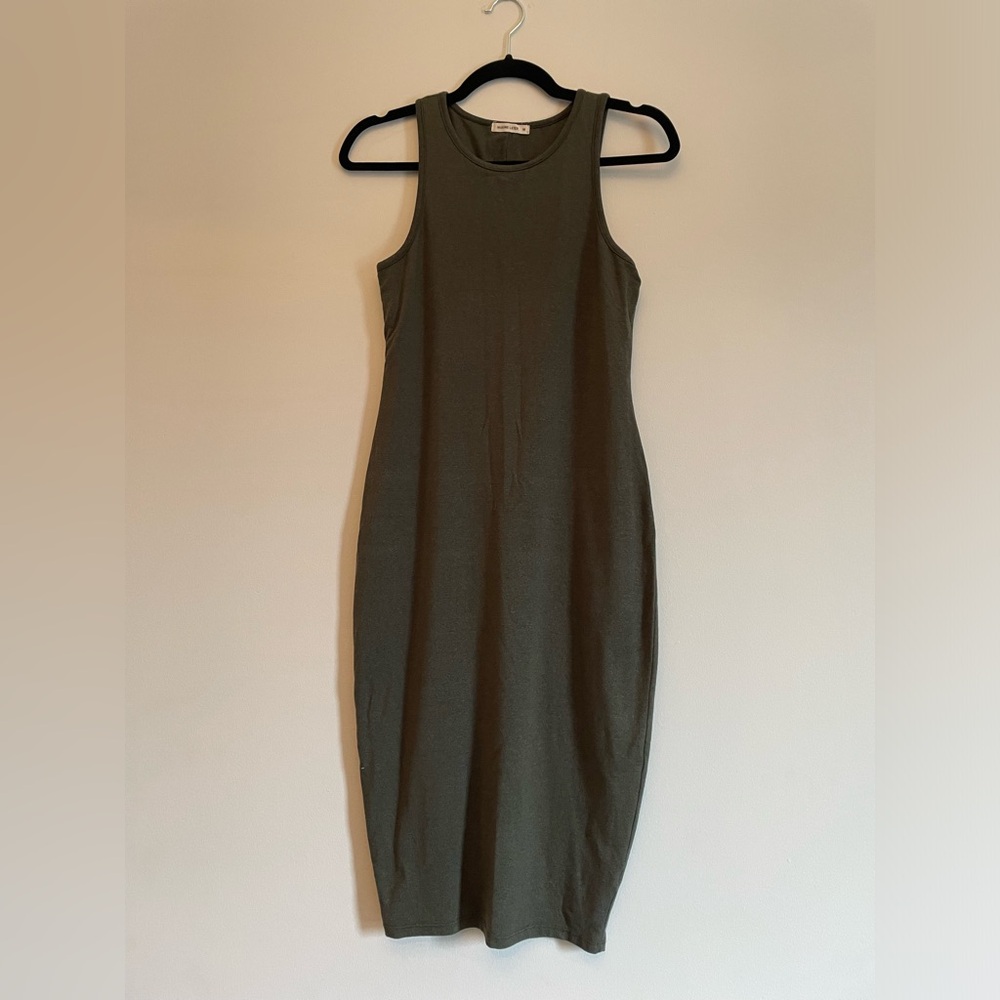 Marine Layer Olive Green Midi Dress